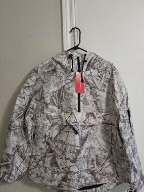 PUFFIT Rain Jacket Women, Women’s Lightweight Anorak Pullover Hoodie Jacket